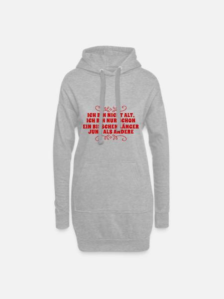 schon länger jung - Hoodie-Kleid - Grau meliert