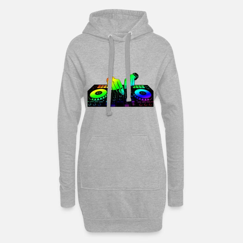 DJ - Hoodie-Kleid - Grau meliert