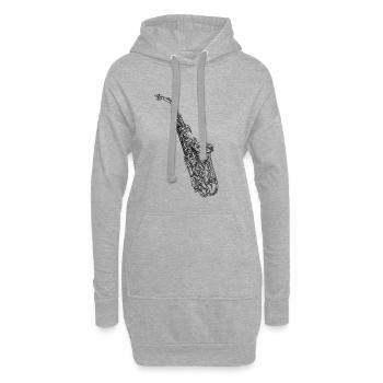Saxophonist - Hoodie-Kleid - Grau meliert - Vorne