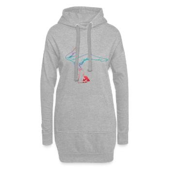 Yoga - Sweat-shirt à capuche long Femme - gris chiné - Devant