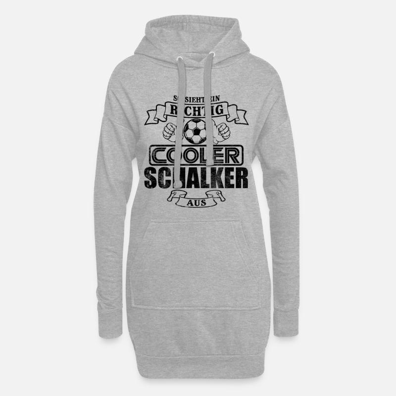 Cooler Schalker - Hoodie-Kleid - Grau meliert