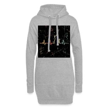 Katzen Gesichtsmaske - Hoodie-Kleid - Grau meliert - Vorne