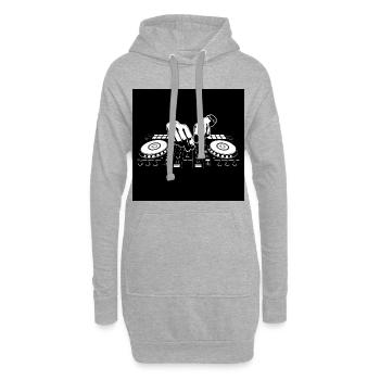 DJ Gesichtsmaske - Hoodie-Kleid - Grau meliert - Vorne