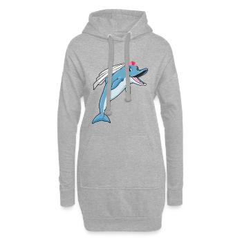 Delfin Braut Schleier Hochzeit - Hoodie-Kleid - Grau meliert - Vorne