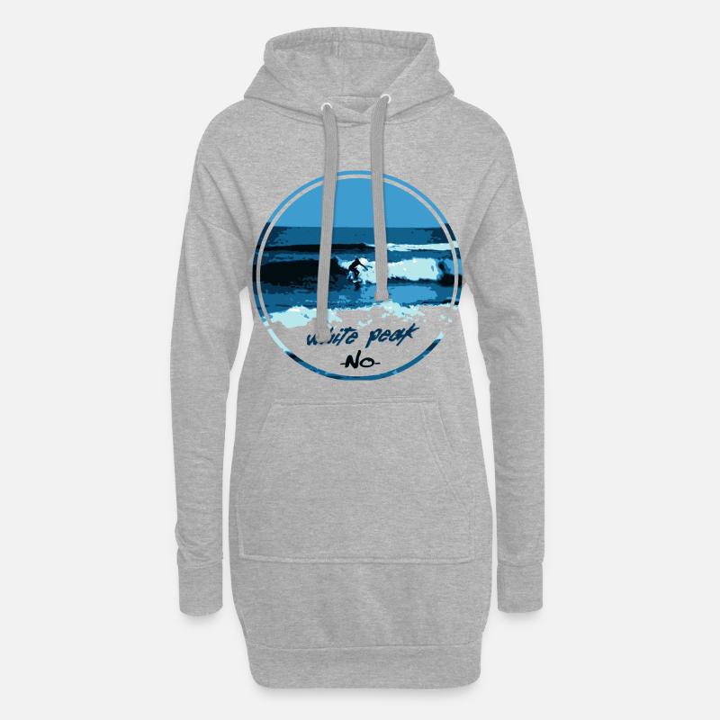 Weißer Peak - Hoodie-Kleid - Grau meliert