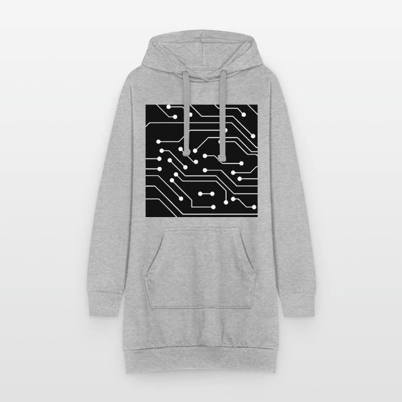 Computer pattern Hoodie Dress