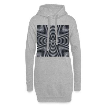 Hypnose Muster - Hoodie-Kleid - Grau meliert - Vorne