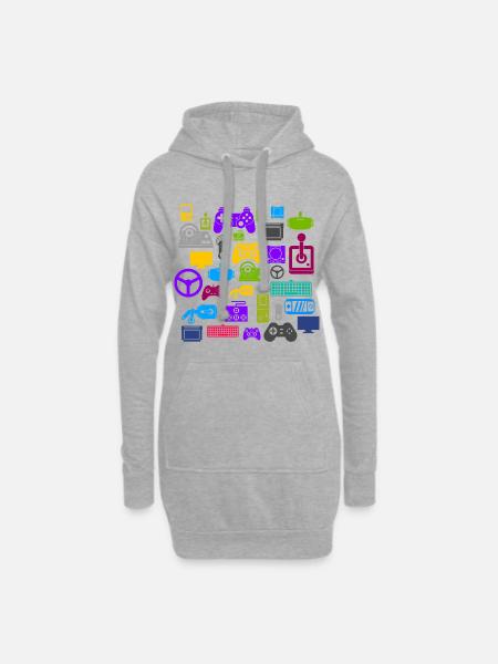Gaming Gaming Gaming Gaming Gaming Gaming Gaming - Hoodie Dress - heather grey