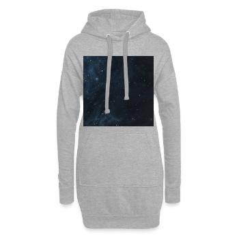 Sternenhimmel Muster - Hoodie-Kleid - Grau meliert - Vorne