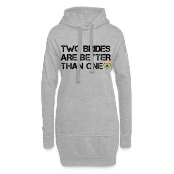 Two brides are better than one - Hoodie-Kleid - Grau meliert - Vorne