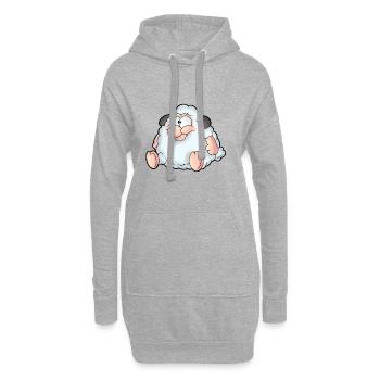 Schaf Lustig - Hoodie-Kleid - Grau meliert - Vorne