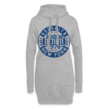 Vintage Denim Original - Hoodie-Kleid - Grau meliert - Vorne