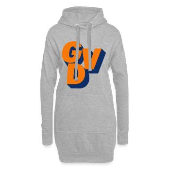 GVD, Parti politique, Malédiction, Politique # - Sweat-shirt à capuche long Femme - gris chiné - Devant