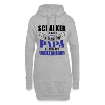Schalker Papa | Schalke Vatertags Geschenkidee - Hoodie-Kleid - Grau meliert - Vorne