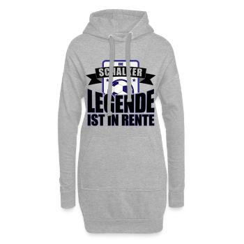 Die Schalker Legende ist in Rente | Schalke Spruch - Hoodie-Kleid - Grau meliert - Vorne