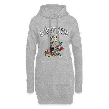 gärtner schrebergarten garten und landschaftsbauer - Hoodie-Kleid - Grau meliert - Vorne