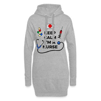 Infirmière infirmier infirmier - Sweat-shirt à capuche long Femme - gris chiné - Devant