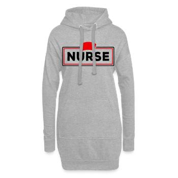 Krankenschwester Krankenpfleger Betreuer Pfleger - Hoodie-Kleid - Grau meliert - Vorne