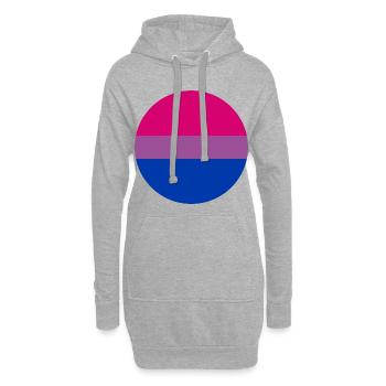 runde Aufkleber bisexuelle Stolz Flagge Aufkleber - Hoodie-Kleid - Grau meliert - Vorne