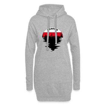 Krakau Polen Skyline Polnische Flagge Reisesouvenir - Hoodie-Kleid - Grau meliert - Vorne