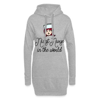 Infirmière infirmière Infirmière ambulancier - Sweat-shirt à capuche long Femme - gris chiné - Devant