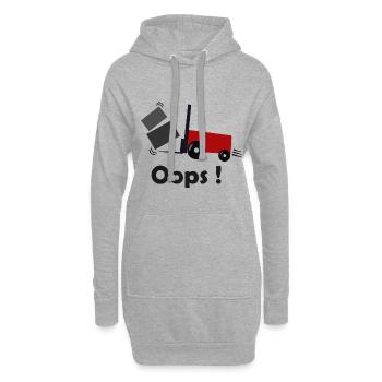 Logistiker - Hoodie-Kleid - Grau meliert - Vorne