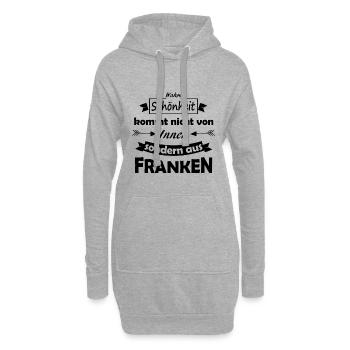 Franken im Süden - Hoodie-Kleid - Grau meliert - Vorne