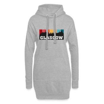 Glasgow Ecosse Voyage Skyline Souvenir Landmark - Sweat-shirt à capuche long Femme - gris chiné - Devant