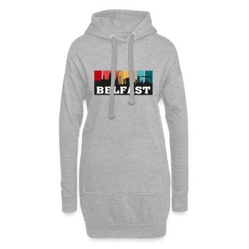 Belfast Nordirland Travel Souvenir Skyline - Hoodie-Kleid - Grau meliert - Vorne