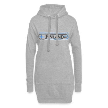 Finnland Travel Souvenir Landmark finnische Flagge - Hoodie-Kleid - Grau meliert - Vorne