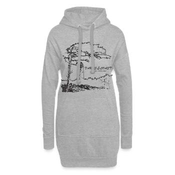 Darss Coast - Leuchtturm Ostsee - Hoodie-Kleid - Grau meliert - Vorne