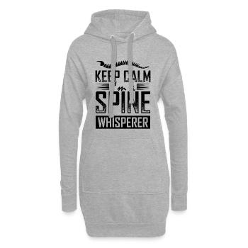 Blague de chiropraticien - Sweat-shirt à capuche long Femme - gris chiné - Devant