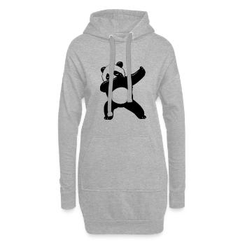 Lustige schwarz-weiße süße Panda Bear Tanz Dab - Hoodie-Kleid - Grau meliert - Vorne