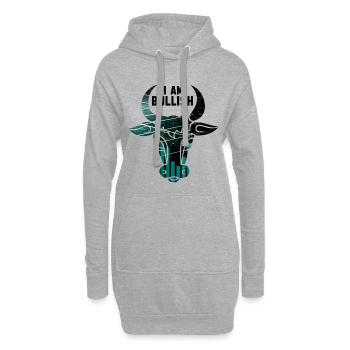 Je suis un cadeau boursier haussier - Sweat-shirt à capuche long Femme - gris chiné - Devant