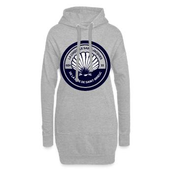 La Coquille Saint Jacques Baie de Saint-Brieuc - Sweat-shirt à capuche long Femme - gris chiné - Devant