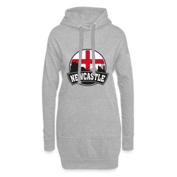 Newcastle England Skyline Travel Souvenir Britisch - Hoodie-Kleid - Grau meliert - Vorne