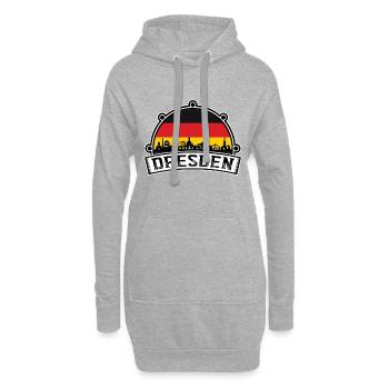 Dresden Deutschland Skyline Travel Souvenir Deutsch Fla - Hoodie-Kleid - Grau meliert - Vorne
