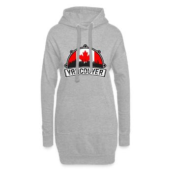 Vancouver Canada Skyline Travel Souvenir Canadien - Sweat-shirt à capuche long Femme - gris chiné - Devant