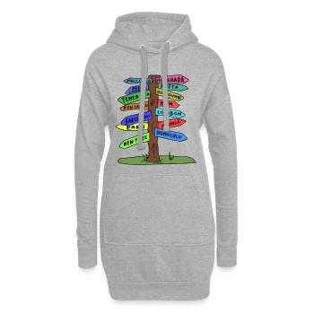Vacances Vacances Voyage Vacances Voyage Dété Soleil Mer - Sweat-shirt à capuche long Femme - gris chiné - Devant