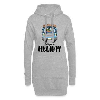 Lustig Spruch Urlaub Ferien Reisen Verreisen - Hoodie-Kleid - Grau meliert - Vorne