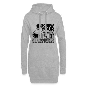 Cadeau drôle de citation de chimie pour les ingénieurs chimistes - Sweat-shirt à capuche long Femme - gris chiné - Devant