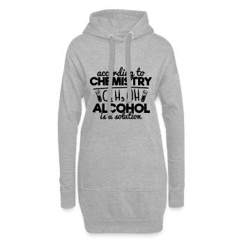 Cadeau drôle de citation de chimie pour les ingénieurs chimistes - Sweat-shirt à capuche long Femme - gris chiné - Devant
