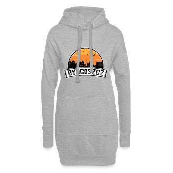 Bydgoszcz Pologne Skyline Voyage Souvenir Polonais Fl - Sweat-shirt à capuche long Femme - gris chiné - Devant