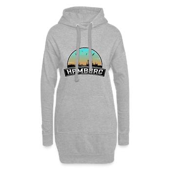 Hamburg Deutschland Skyline Deutsches Souvenir - Hoodie-Kleid - Grau meliert - Vorne
