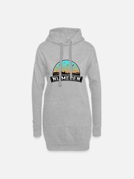 Nijmegen Niederlande Skyline Niederländisches Souvenir - Hoodie-Kleid - Grau meliert