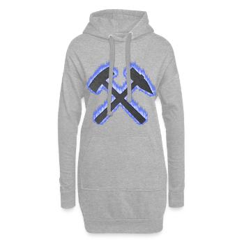 Hammer und Schlägel Bergbau Schalke Kohle Geschenk - Hoodie-Kleid - Grau meliert - Vorne