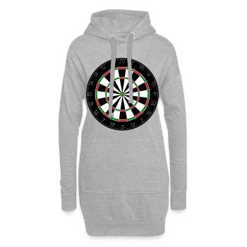 Dartscheibe, Dart, Darts, Darts, Darts # - Hoodie-Kleid - Grau meliert - Vorne