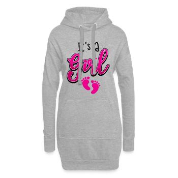 Bébé Bébé Grossesse Bébé Pieds bébé - Sweat-shirt à capuche long Femme - gris chiné - Devant