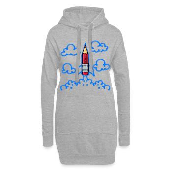 Début de l’école Début d’école Premier jour d’école - Sweat-shirt à capuche long Femme - gris chiné - Devant