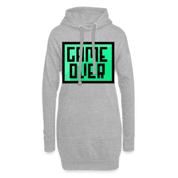 Game Over Gaming Console de jeu Statement jeu vidéo - Sweat-shirt à capuche long Femme - gris chiné - Devant
